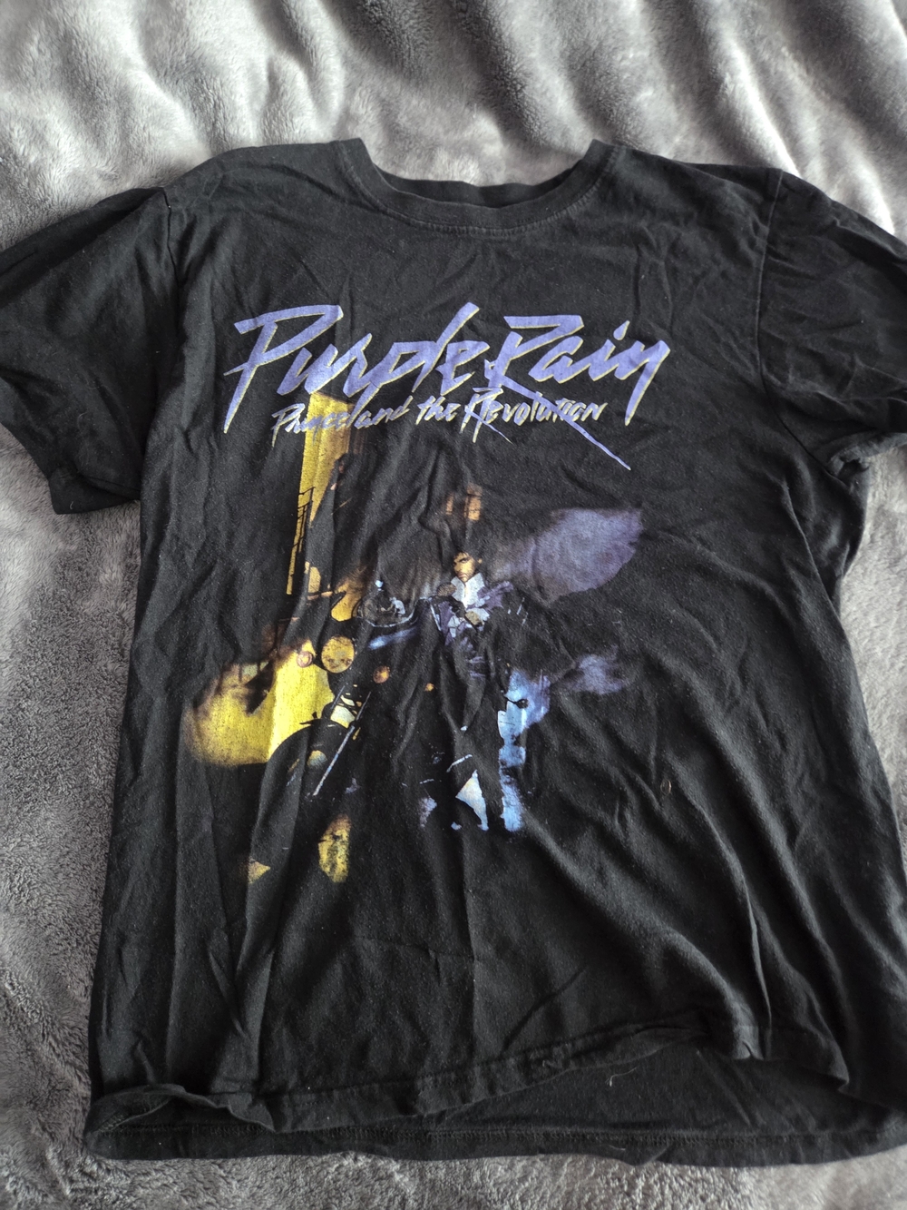 Purple Rain Graphic Tee - Black